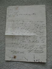 Original 1850 Letter about Land Signed and Dated Look picture