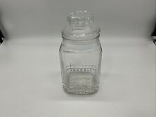 Vintage Koeze's 9 in. Glass Canister w/ Lid , Apothecary Jar, Kitchen Storage picture