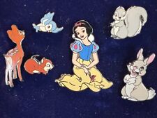 DISNEY DLR SNOW WHITE GWP Gift With Purchase COMPLETE 6 PIN SET  One broken back picture