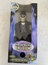1998 Gemmy Hip Swinging Halloween Skeleton With Box Vintage, Working picture