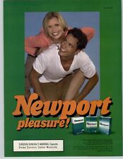 2005 Newport Cigarettes Vintage Print Ad Happy Couple Goofing Off Ephemera Art  picture