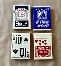 Vintage ~ “Hoyle Poker Size Playing Cards”~ Lot of 4 different Decks picture