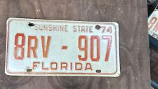 1974 Florida License Plate Volusia County Chevrolet Ford Chevy Dodge FL 8RV-907 picture