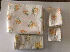 Vintage Yellow Floral Sheets Pillowcases Queen picture