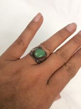 Old Pawn Native American Navajo Silver turquoise Ring Size 8 picture