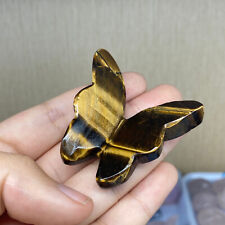 1pc Natural tiger's-eye Quartz butterfly hand carved crystal reiki healing gift picture