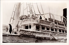 SS 'Northwestern' Ship Juneau Alaska Unused Winter & Pond RPPC Postcard G81 picture