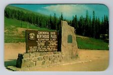Berthoud Pass CO-Colorado, Marker at Summit, c1968 Antique Vintage Postcard picture