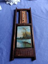 1915 Vtg Wall Picture Thermometer Calendar Clarence,IA--RARE 1915 Store Advert. picture