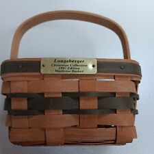 Vintage Longaberger Christmas Collection Mistletoe Basket 1987 picture