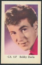 1962 BOBBY DARIN TV & MUSIC STARS DUTCH GUM CARD CA #137 NM/MT picture