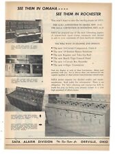 1955 SAFA Alarm Ad: Cincinnati & Sandusky, OhiO & LaFayette, Indiana System Pics picture
