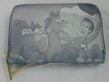 New, 6” Blue DISNEY LOUNGEFLY  Toy Story Woody’s Roundup Zip Around Wallet picture