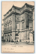 1910 View of Louvain (Leuven) Belgium The Theatre Antique Posted Postcard picture
