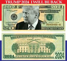 Trump 2024 50 pack I Will Be Back Dollar Bills Funny Money Maga picture