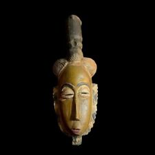 African Tribal Wood masks  Baule Antique Wall Hanging Antiques Primitive -9954 picture