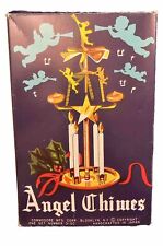 ANTIQUE Swedish ANGEL CHIMES Brass CHRISTMAS Candle-Holder ~Original Box vintage picture