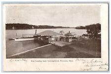 1906 Landing Lake Quinsigamond Worcester MA North Grosvenor Dale CT Postcard picture