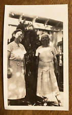 Vintage 1930s Older Ladies Women Grandmothers Fashion Dresses Real Photo P10n19 picture