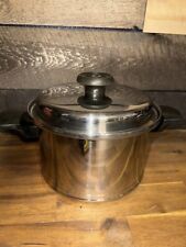 Vintage LIFETIME T304 Stainless Steel 9” Sauce Stock Pot With Lid Cookware USA picture