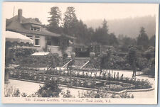Tod Inlet Vancouver Canada Postcard Italian Garden Benvenuto c1940's RPPC Photo picture