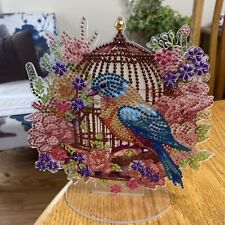 Bird With Cage Diamond Painted Figurine picture