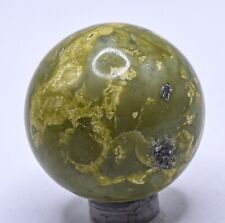 39mm Yellow Green Serpentine Sphere Polished Natural Crystal Mineral Ball - Peru picture