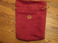 Crown Royal XR Bag Red & Gold velvet quilt hunting fishing marble coin 8 x 10.5 picture