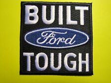 FORD PATCH BUILT FORD TOUGH BLACK 3 X 3 INCH IRON ON / SEW ON CAP SHIRT JACKET picture