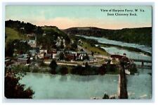 1912 View of Harpers Ferry West Virginia VA from Chimney Posted Antique Postcard picture