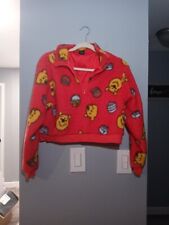 Disney Winnie The Pooh Fuzzy Half-Zipper Juniors Sweater Medium picture
