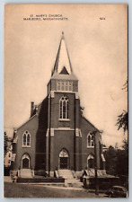 c1910s St. Mary's Church Marlboro MA Antique Postcard picture