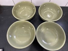 NEW Set of 4 Longaberger Woven Traditions SAGE GREEN Cereal Bowls Retired 7