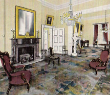 Vintage Linen Postcard Drawing Room of the Hermitage Andrew Jackson Nashville TN picture