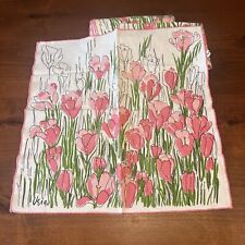 Vera Neumann Vintage MCM four (4) piece napkin set Pink and Green Floral picture