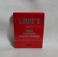 Vintage Louie's Italian Restaurant Matchbook Ketchum Boise Idaho Advertising picture