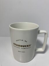 Starbucks Coffee Mug/Cup Seattle WA Est 1971 White 16 oz Cup Gold Logo 2016 picture
