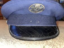 VTG US Air Force Blue Dress Uniform Hat Bancroft Cap Company Sz 7 1/4 USAF Badge picture