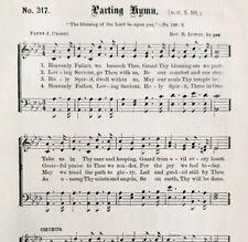1883 Gospel Hymn Parting Hymn Sheet Music Victorian Church Religious ADBN1ggg picture