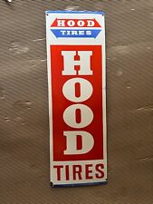 RARE PORCELAIN HOOD TIRES ENAMEL SIGN 36X12 INCHES picture