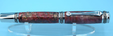 Purple Maple Burl with Majestic Rollerball Pen in Chrome and Gun Metal Finish picture
