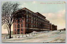 Des Moines Iowa Methodist Hospital Exterior Snow c1910 DB Postcard - Unposted picture