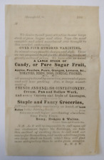 1860's Remy, Hedges & Walter Mansfield Ohio Candy & Grocery Advertising Document picture