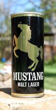 HANDSOME B/O'ed MUSTANG MALT LAGER HALF QUART PULL TAB CAN picture