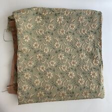 Vintage Floral Upholstery Fabric Embossed Sage Green Ivory 25
