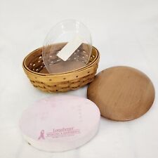 Longaberger 2003 Horizon of Hope Stained Basket+Lid+Paper Notepad 9th Edition EC picture