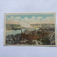 View From Troy Hill Showing H.J. Heinz Plant Postcard Pittsburgh PA Posted 1927 picture