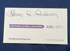 Former UN Ambassador Thomas Pickering Autograph signed business card  picture