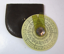 Vintage Gilson Circular Binary Round Slide Ruler Calculator & Case picture