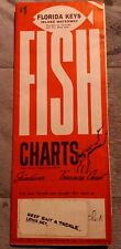 Vintage 1964 FLORIDA Keys INLAND Waterway Fish Charts picture